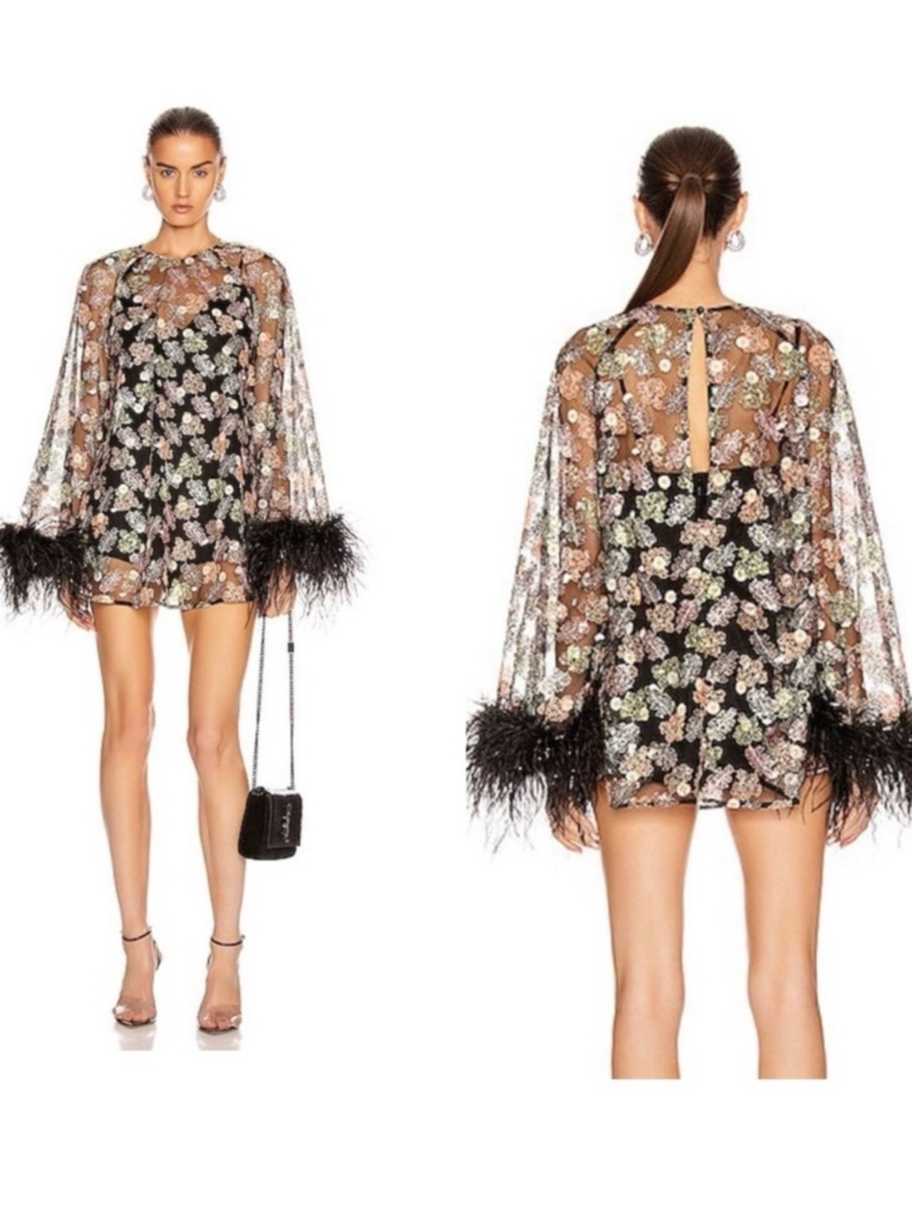 ALICE MCCALL Celestial Creature Feather Swing Dress